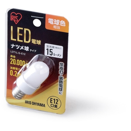 IRIS 521509 ナツメ球 E12 電球色