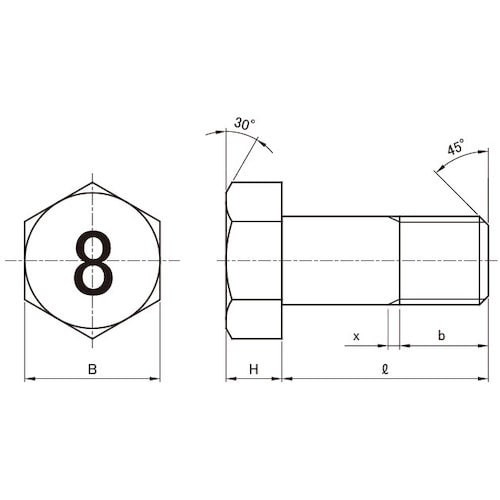 SUNCO ユニクロ 8マークBT(半ネジ 8