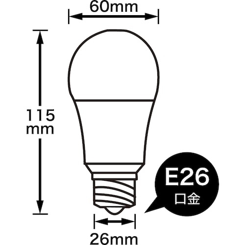 YAZAWA 一般電球形LED 100W相当 昼白