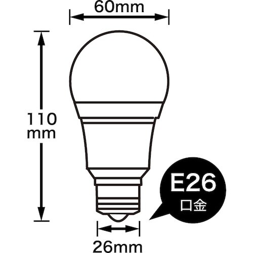 YAZAWA 蓄光LED電球40形 昼白色