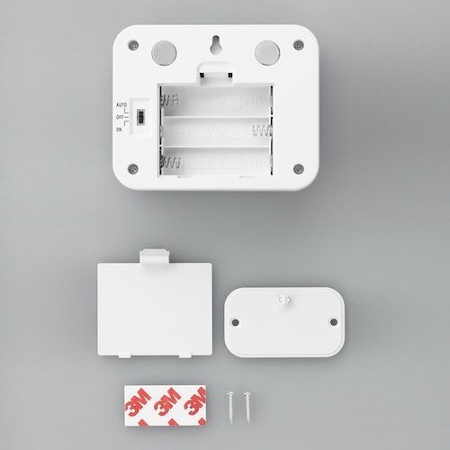 YAZAWA 乾電池式人感明暗ナイトライト2灯