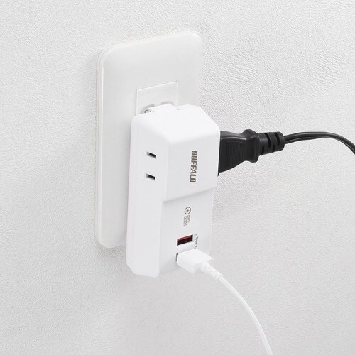BUFFALO コンセント付きAC充電器 USB×