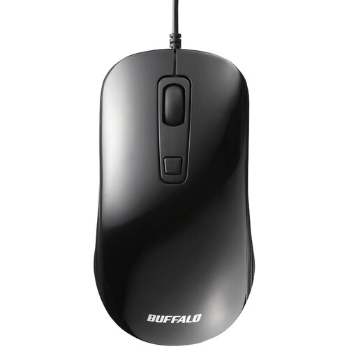 BUFFALO 有線 レーザー式マウス 3ボタンタ