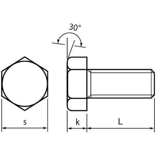 SUNCO ステン 六角ボルト 全ネジ 8X12