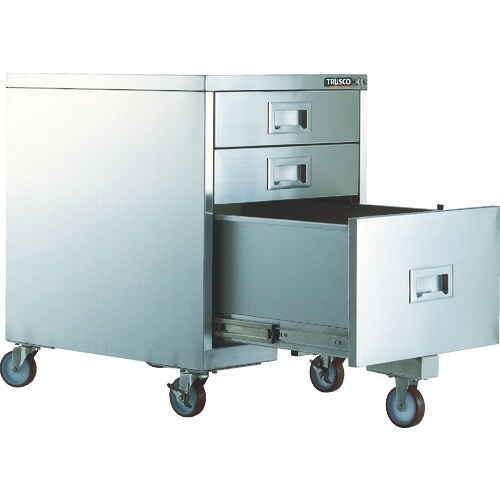 TRUSCO SUS304 3段ワゴン 445X5