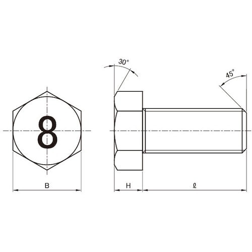 SUNCO ユニクロ 8マークBT(全ネジ 12
