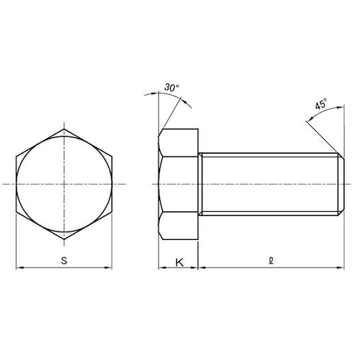 SUNCO 三価ブラック 小形六角BT(全ねじ P