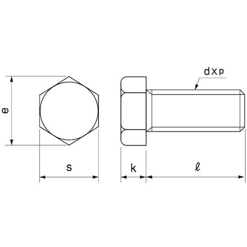 SUNCO 三価ホワイト 小形六角BT(全ねじ P