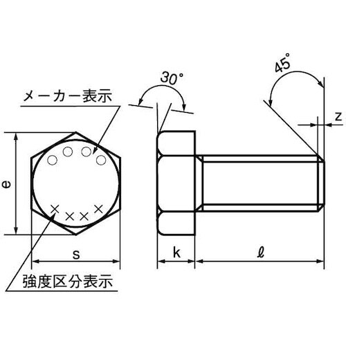 SUNCO 10.9 六角ボルト 全ネジ 10X
