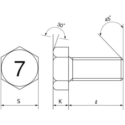 SUNCO 三価ホワイト 7マークBT(全ネジ 細