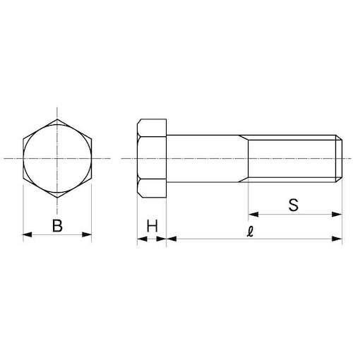 SUNCO ユニクロ 小形六角BT(半ねじ P=1