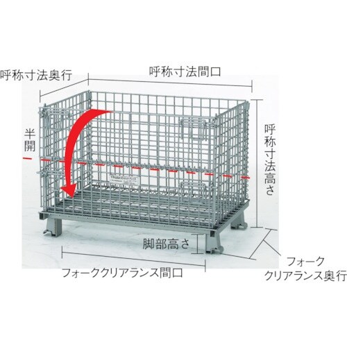TRUSCO ネットパレット 1200X1000X