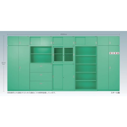 TRUSCO MU型保管庫 両開き 900X450