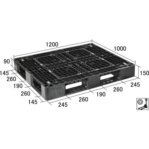 NPC プラスチックパレットLA−1210RR 片