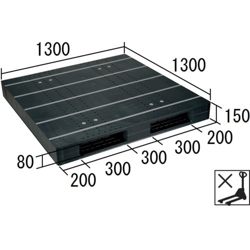 NPC プラスチックパレットZR−1313E−RR