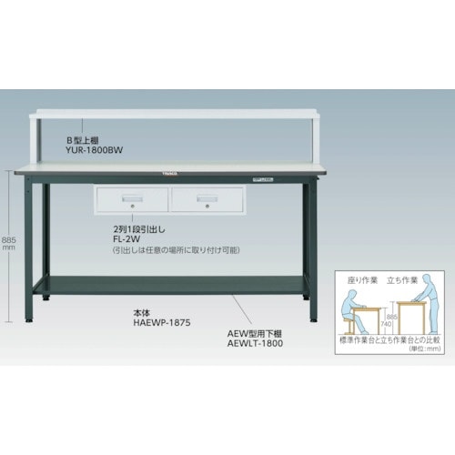 TRUSCO 中荷重立作業台(500kg)HAEW