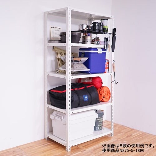 北島 スチール棚NC−4−18 5段 ブラック