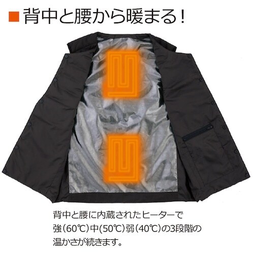 岡潮 洗濯できる電熱ベスト+モバイルバッテリー10