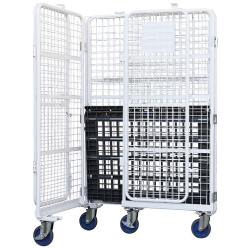 ワコーパレット カゴ車(鋼製) セキュリティーカー