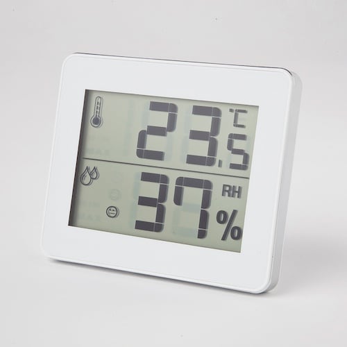 YAZAWA デジタル温湿度計 ホワイト
