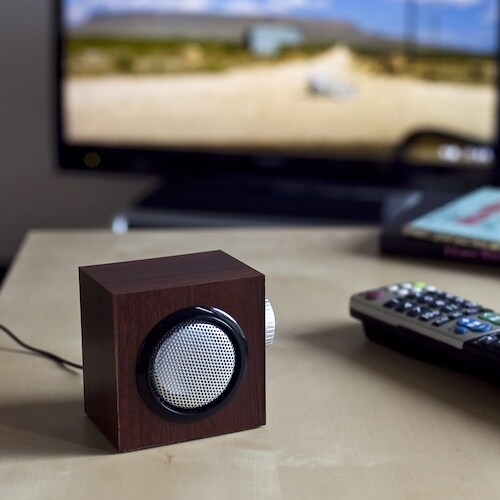 YAZAWA 木目柄手元スピーカー