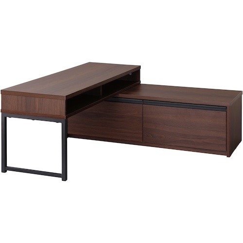 IRIS 296252 伸縮テレビ台 ウォールナッ