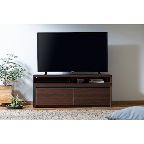 IRIS 296252 伸縮テレビ台 ウォールナッ