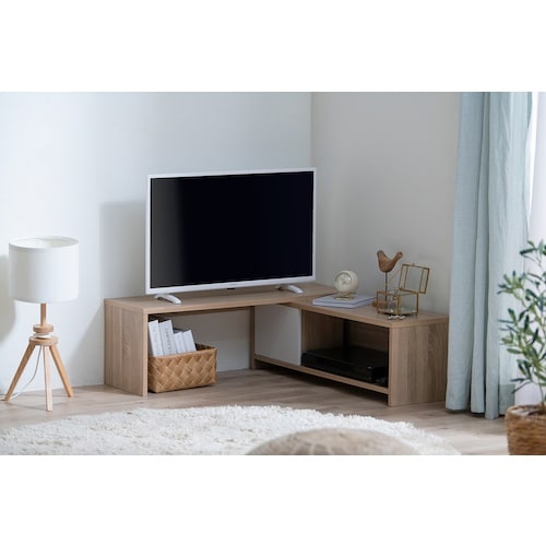 IRIS 296249 伸縮テレビ台 ライトナチュ