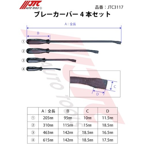 JTC ブレーカーバー4本セット