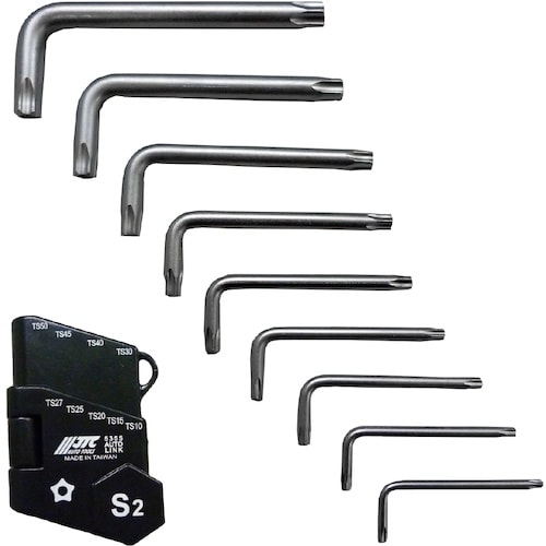 JTC 9PCSショート穴開5PTスターレンチセッ