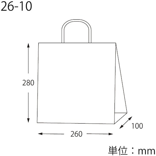 スワン 手提げ紙袋 25チャームバッグ 26−10