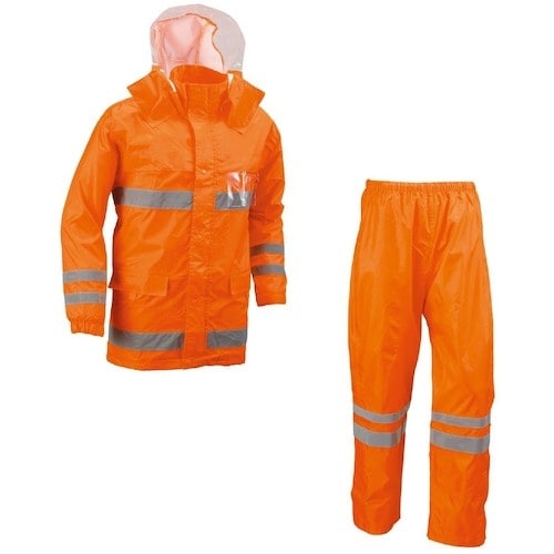 船橋 安全レインフルハーネス仕様 オレンジ 7Lサ