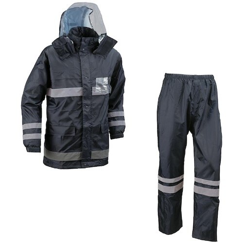 船橋 安全レインフルハーネス仕様 ネイビー 3Lサ