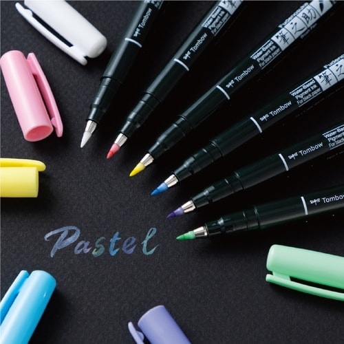 Tombow 水性サインペン 筆之助しなやか6色セ