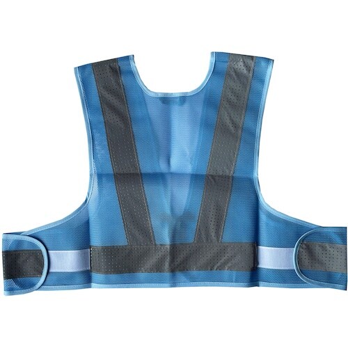 ミズケイ ファスナー安全ベストショート丈「爽メッシ