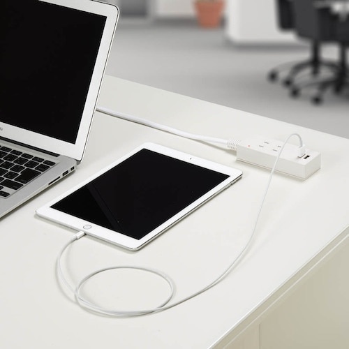 YAZAWA 雷ガード付2AC2USB2.1A1.