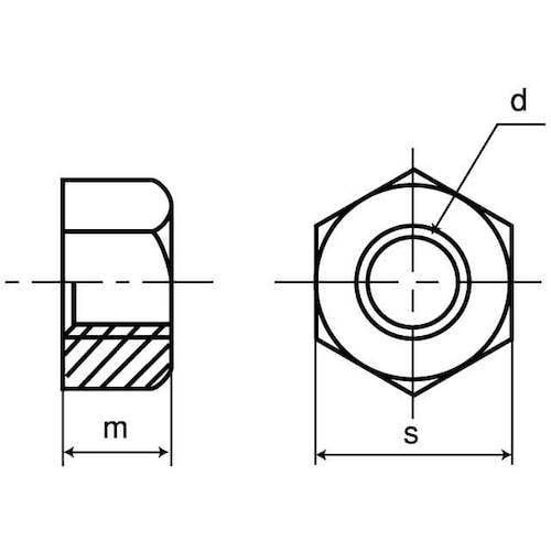 SUNCO S45C(H) 10割ナット(1種U