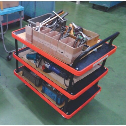 TRUSCO MKP樹脂製台車 3段式 716X4