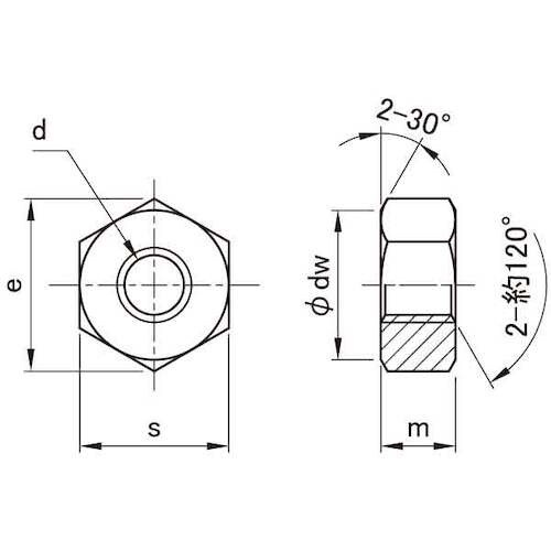 SUNCO 三価ホワイト S45C(H) 小形六角