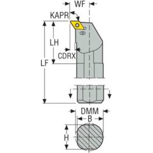 セコ ISO 旋削 ツールホルダ、内径用 PDUN