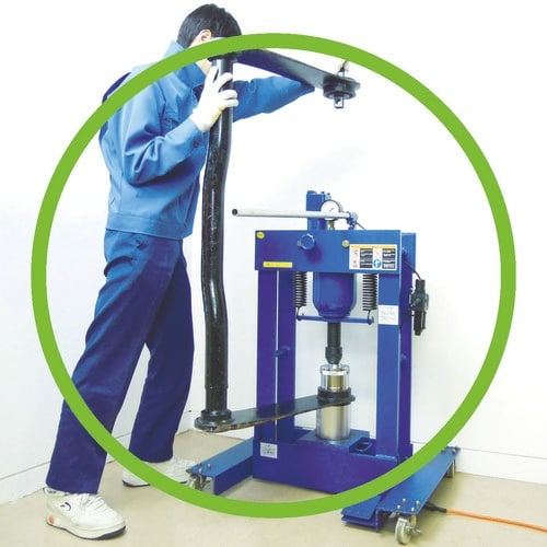 日平 油圧プレス 移動式低床35tonプレス