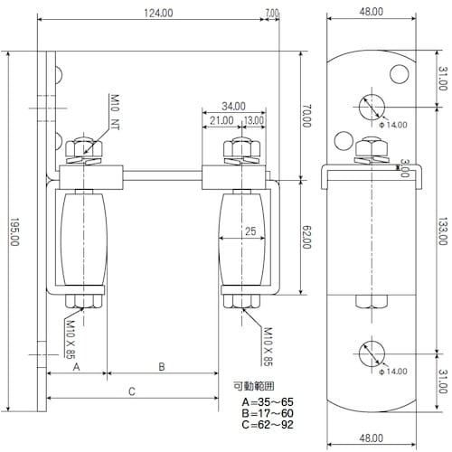 ヤボシ フジ門扉用枠付ガイドローラー 新型