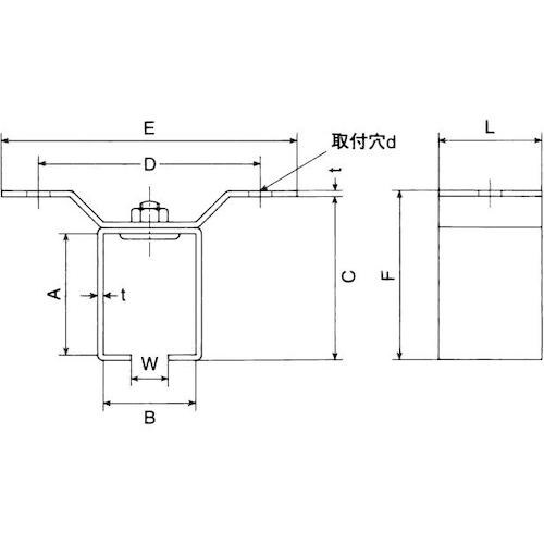 ヤボシ 天井受一連(スチール製) 3号