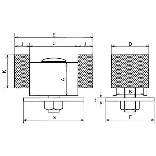 ヤボシ パッド付戸当W(ダブル)(スチール製) 3