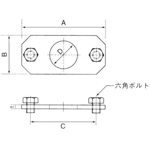 ヤボシ レール固定板(スチール製) 3号