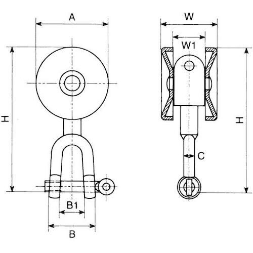 ヤボシ シャックル付単車プレス(スチール製) 2号