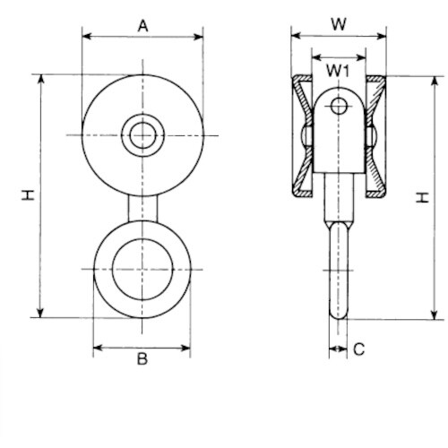 ヤボシ リング付単車プレス(スチール製) 2号