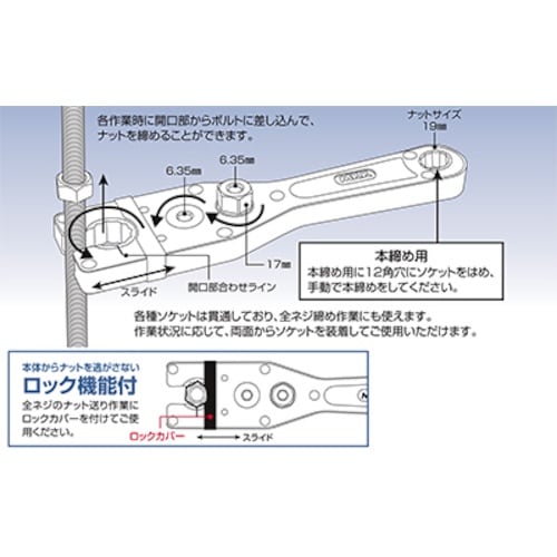 モトコマ MKK ギア式レンチ 変換ソケット付
