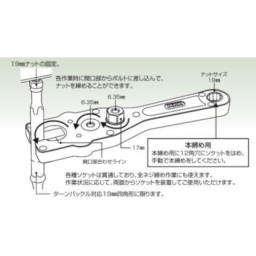 モトコマ MKK ギア式レンチ ターンバックル兼用