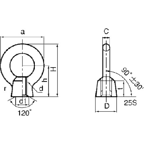 SUNCO アイナット 輸入品 M10 (50本